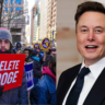 Protests break out outside Tesla showrooms regarding Elon Musk’s US Government removal.
